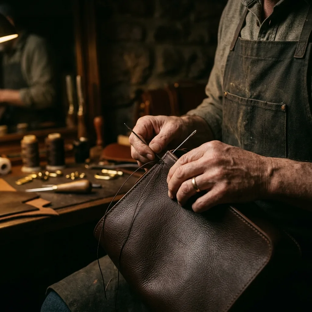 Artisanaal productmerk met materiaal, verpakking en ambachtelijke afwerking in beeld