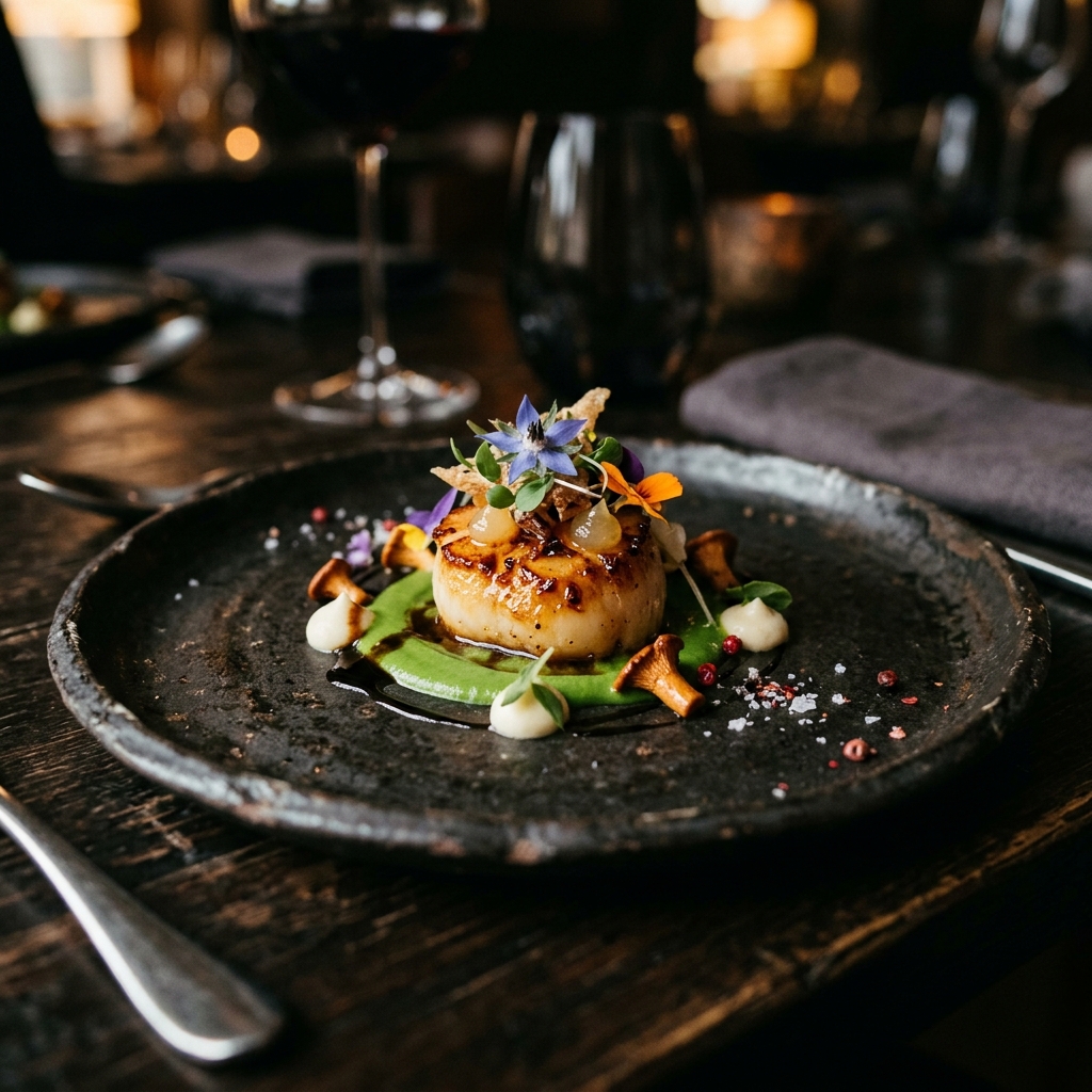 Elegante private dining tafelzetting in een moderne luxe residentie