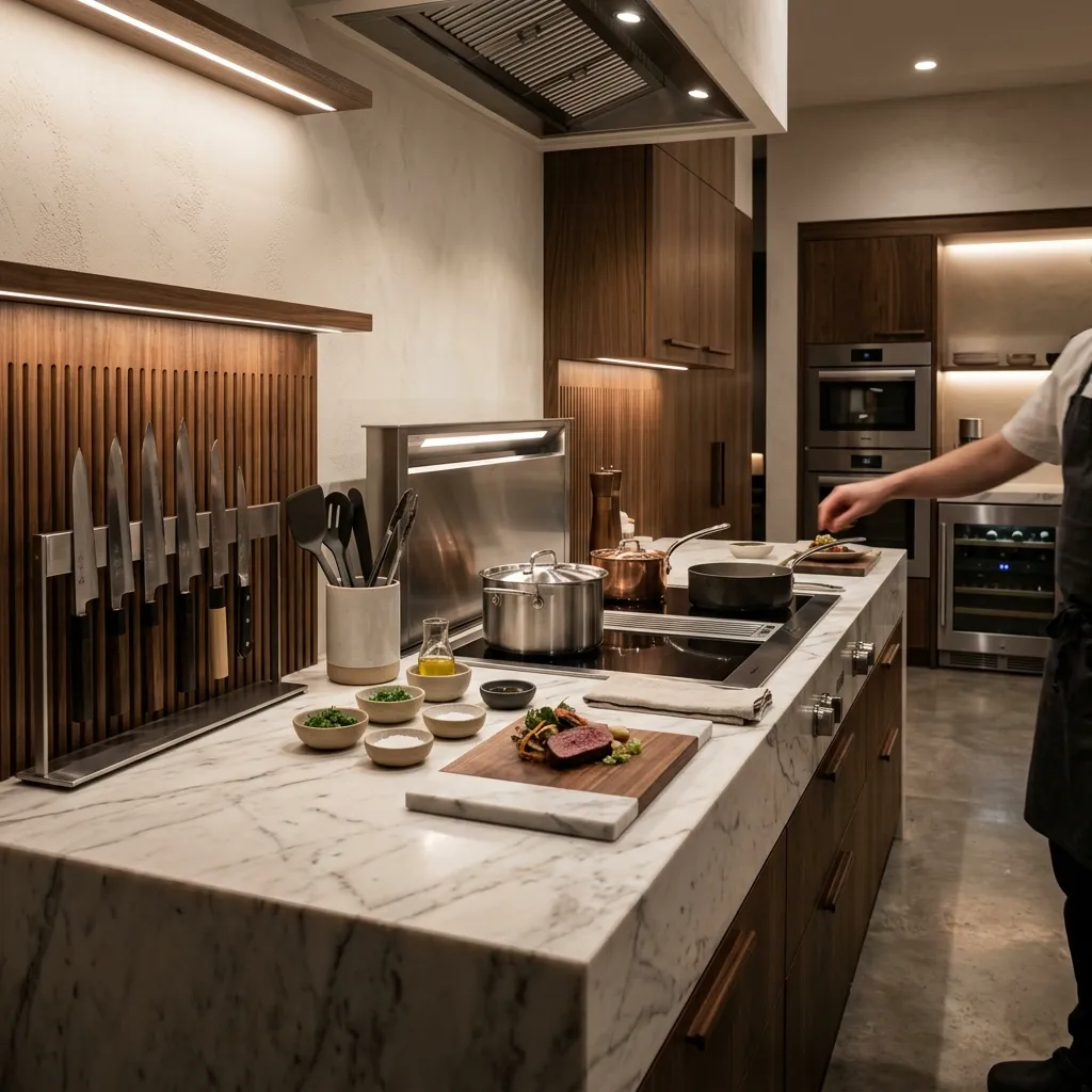 Set private dining table with room for an evening at home
